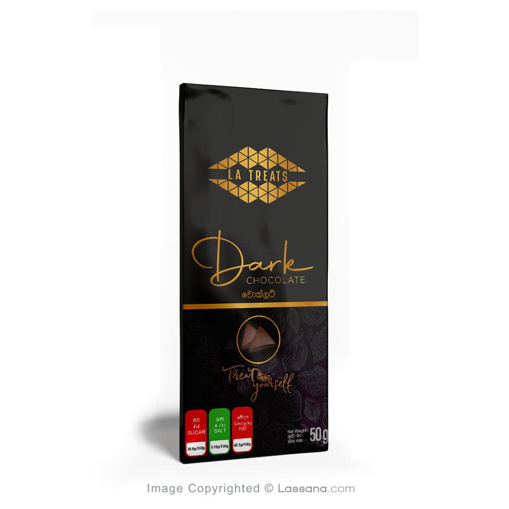LA TREATS - DARK CHOCOLATE 50G - Lassana Chocolates - in Sri Lanka